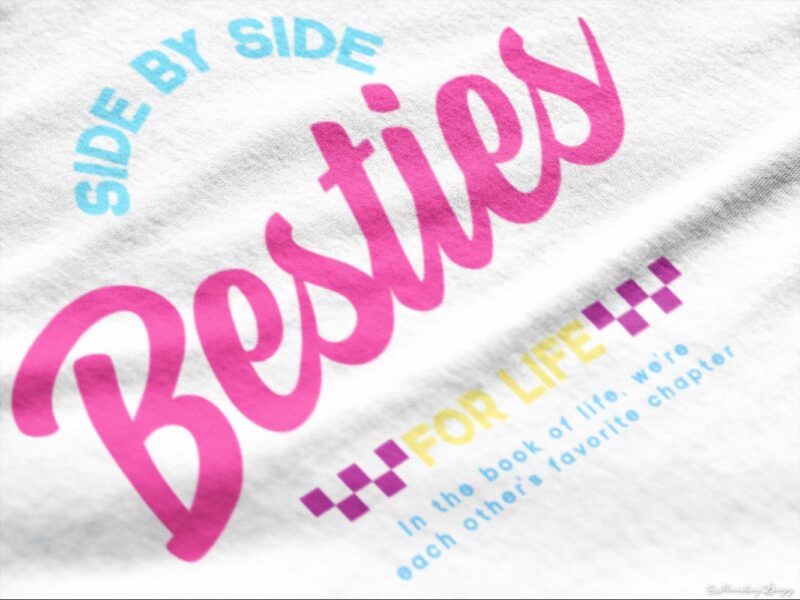 Besties Oversized Women Graphic T-Shirt