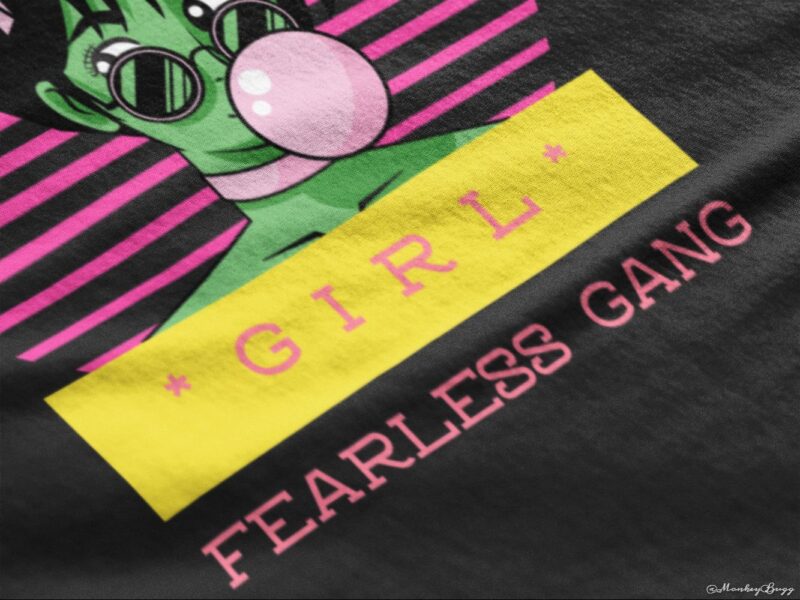 Fearless Gang Oversized Women Graphic T-Shirt