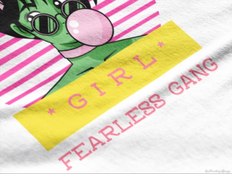 Fearless Gang Oversized Women Graphic T-Shirt