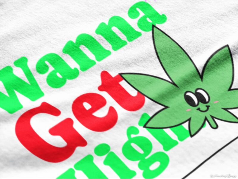 Wanna Get High Oversized Women Graphic T-Shirt