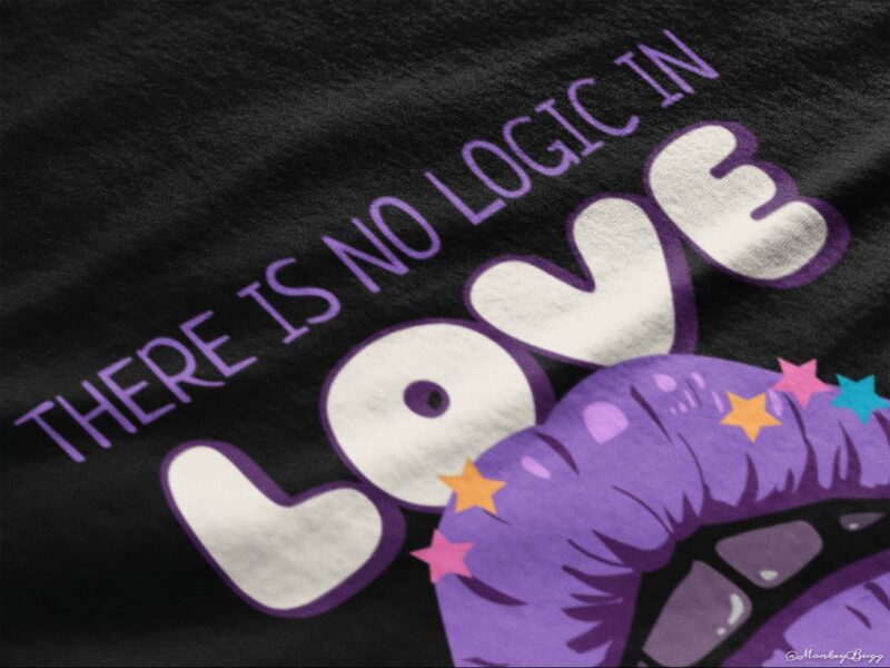 No Logic In Love Oversized Women Graphic T-Shirt